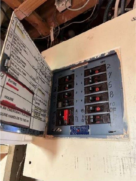 Obsolete Wadsworth electrical panel in a Warminster, PA home, documented during a home inspection
