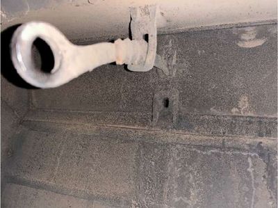 Soot buildup inside the chimney flue of a Warminster PA home, documented during a June 2026 home inspection