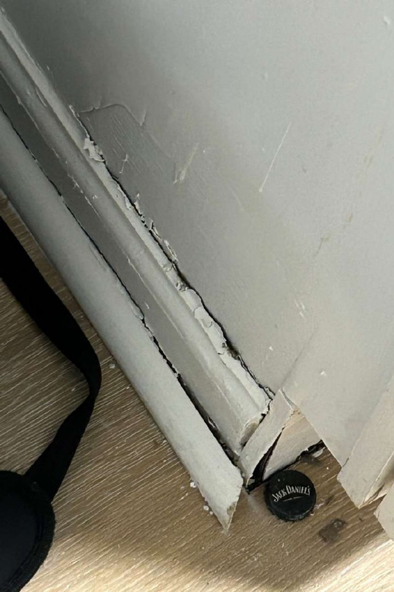 Mold at the base of a kitchen cabinet in an Elkins Park, PA home, documented during a home inspection