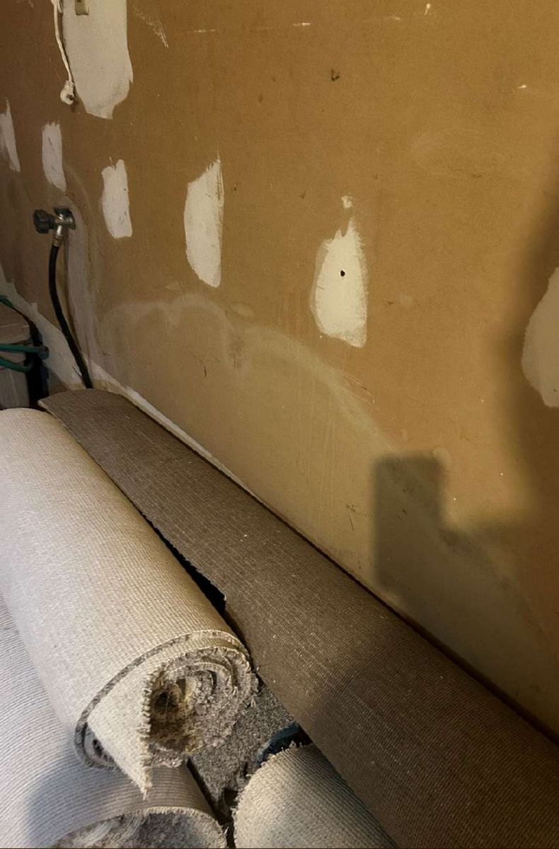 Water-stained interior wall in a West Chester, PA home, recorded during a mold inspection