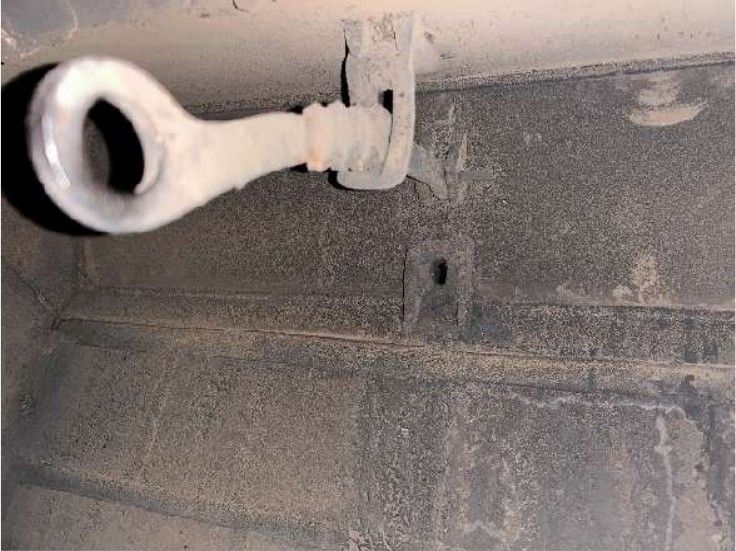 Soot buildup in the chimney flue of a Warminster, PA home, documented during a home inspection